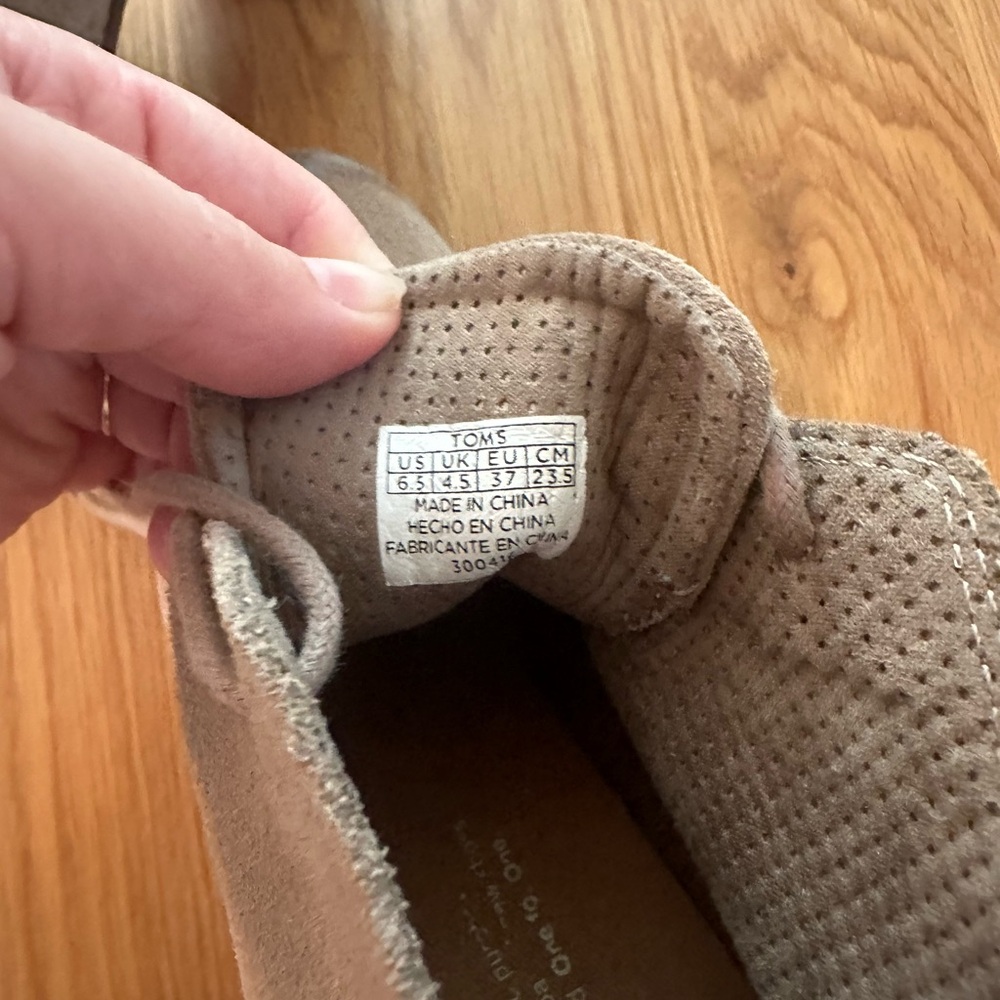 TOMS Lunata heeled lace up booties 6.5 light tan - Picture 5 of 5